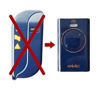 FAAC Mando a distancia XT2 433 SL - 1 unidad - Sustituye a TML2 433 SLR - Mando a distancia para puerta de garaje de coche - 433 MHz