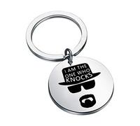 FAADBUK Divertido llavero de programa de televisión I Am The One Who Knocks Jewelry para amigos y familiares (Who Knocks K-S), Acero inoxidable, L, Moderno