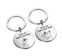 FAADBUK King Lion - Llavero inspirado en la película de dibujos animados de Timón y Pumba, regalo para mejor amigo, You're the Timon to my Pumba, llavero T&P, mediano