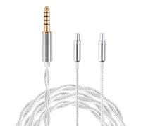 FAAEAL Cable de actualización chapado en cobre plateado para auriculares Sennheiser HD800S, HD820, HD800, interfaz equilibrada de 2,5 mm/3,5 mm/4,4 mm (enchufe de 4,4 mm)