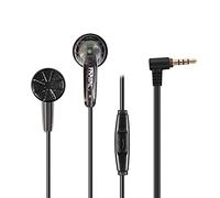 FAAEAL Iris Ancestor in-Ear Earphones, Super Bass 3.5mm Wired Headphones, Earbuds Without/with HD Microphone, Balanced Sound 32ohm Flat Head Earbuds for Smartphones (with Mic, Gray)