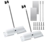 FAAING 2 Piezas de Muelle Cierrapuertas, Cierra Puertas Automático, Muelles para Puertas con Placa de Montaje y Tornillos, Cierrapuertas Ajustables para Interiores y Exteriores