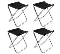 FAAING 4 taburetes plegables plegables para camping, 26 cm de alto, taburete de camping portátil, plegable, ligero taburete de pesca hasta 120 kg, para aventuras al aire libre, viajes, senderismo