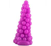 FAAK0020 Enchufe anal con forma de uva (238 g Longitud: 16 cm Diámetro: 3.5 cm) Ventosa súper fuerte con PVC médico-Purple