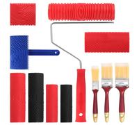 Faankiton 8 Piezas Herramienta de Grano de Madera 3 Piezas Brochas de Pintura, Veteador Efecto Madera para Decoración, Herramientas de Pintura de Grano, Herramienta De Textura De Madera