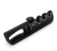 Faankiton Affilacoltelli Manuali, Affilacoltelli da Cucina, Affilacoltelli Manuale 4 in 1, Affilacoltelli Professionale, Affilatore per Coltelli e Forbici con Manopola ad Angolo Regolabile a 6 Livelli
