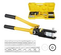 Faankiton Crimpadora Hidráulica 8-300mm² 16T Alicates Hidráulicos | Herramienta de Crimpado Hidráulico con 13 Matrices, Crimpadora Terminales Hidráulica para Terminales de Cobre y Aluminio
