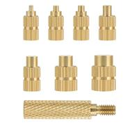 Faankiton Soldador de latón con puntas para insertos de rosca, tuercas de fundición, juego de puntas de inserción M2 M2.5 M3 M4 M5 M6 M8 Compatible con T18 ST 900M FX888D FX600 WLC100