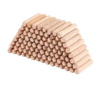 Faanktion 1000 Piezas Tacos de Madera Estriados 6x30, Espigas y Clavijas de Madera Dura, Pasadores para Muebles, Ensamblaje, Reparación y Carpintería