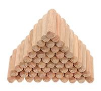 Faanktion 400 Piezas Tacos de Madera Estriados 10x40mm, Espigas y Clavijas de Madera Dura, Pasadores para Muebles, Ensamblaje, Reparación y Carpintería