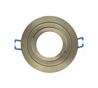 Fab 14348re14 - empotrable orientable cenote 1xgu10 redondo cuero 2x9,