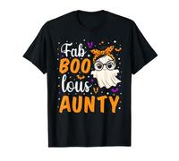 Fab Boo Lous Aunty Fabulous Ghost Halloween Aunt Matching Camiseta gráfica económica