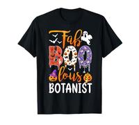 Fab Boo Lous Botánico Boo Fantasma Calabaza Halloween Botánica Camiseta