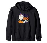Fab Boo Lous Divertido Halloween Calabaza Bruja Truco o Trato Sudadera con Capucha