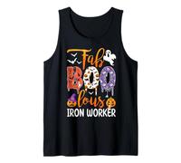 Fab Boo Lous Iron Worker Boo Ghost Pumpkin Halloween Camiseta sin Mangas