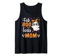Fab Boo Lous Mom Fabulous Ghost Halloween Mother Matching Camiseta sin Mangas