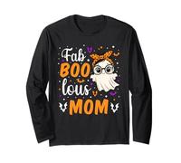 Fab Boo Lous Mom Fabulous Ghost Halloween Mother Matching Manga Larga