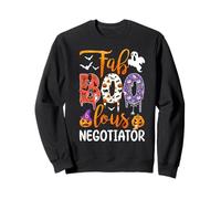 Fab Boo Lous Negociador Boo Fantasma Calabaza Halloween Sudadera