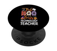 Fab Boo Lous Tecnología Profesor Boo Fantasma Calabaza Halloween PopSockets PopGrip Adhesivo