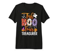 Fab Boo Lous Tesorero Boo Fantasma Calabaza Halloween Camiseta Premium