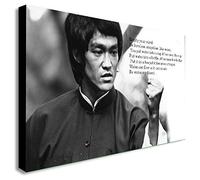 FAB Bruce Lee - Vaciar tu Mente - Lienzo Enmarcado para Pared - Varios tamaños (A2 24 x 16 Pulgadas)