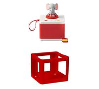 FABA Bundle Cuentacuentos para Niñas y Niños de 0 a 10 años, Altavoz con el Personaje Sonoro ELE el Elefante, Juego Educativo, Contenido en español + Babam Funda Protectora, Color Rojo