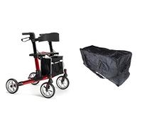 FabaCare Quava - Andador plegable con bolsa, color rojo