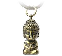 FABACH Buda llavero Karma - Colgante de Buda de metal - Mini Buda amuleto de la suerte coche - Budismo Llavero Chakra Yoga Regalo Figura, bronce, talla única, Oriental