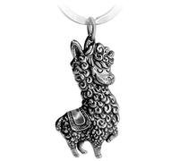 FABACH Llama Llama No Drama Lama - Colgante de la suerte de metal - Llama - Regalo de alpaca, Plata antigua, Taille unique, Llavero