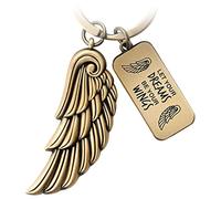 FABACH Llavero con alas de ángel, amuleto de la suerte, ángel de la guarda, pluma, llavero con alas de ángel, alas de ángel, alas de ángel, alas de ángel y alas - Let Your Dreams Be Your Wings,