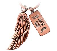 FABACH Llavero con alas de ángel, amuleto de la suerte, ángel de la guarda, pluma, llavero con alas de ángel, alas de ángel, alas de ángel, alas de ángel y alas - Let Your Dreams Be Your Wings, Oro