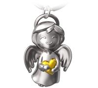 FABACH Llavero de ángel de la guarda brillante con corazón - Ángel de la suerte Llavero Amor - Regalo ángel de la guarda amuleto de la suerte - Ángel con corazón como idea de regalo para novia,
