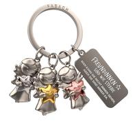 FABACH Llavero de ángel de la guarda con 3 estrellas con grabado - Ángel de la guarda Mejor Novia Regalos - Mejor Amigas Regalo Ángel Amuleto de la Suerte Mejor Amiga - Las novias son como estrellas,