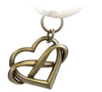 FABACH Llavero de corazón con símbolo del infinito "Infinite Love" - Colgante con corazón para novia, novio, parejas - Socio amuleto de la suerte - Te amo por siempre, bronce, Talla única