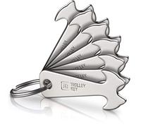 FABACH Llavero de metal para carro de la compra, sustituye a la ficha del carro de la compra, llavero de metal para llavero y llavero, no se queda atascado en el carro de la compra.