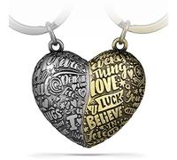 FABACH Llavero de rompecabezas de corazón - Amor pieza de rompecabezas pareja colgante corazón - Te amo pareja llavero parejas amor regalos pareja