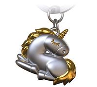 FABACH Llavero de unicornio Sleepy - Unicornio durmiendo amuleto de la suerte para mujer - Colgante de unicornio como regalo para mejor amiga, pareja, dorado, talla única, Fantasía