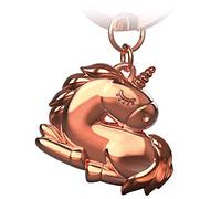 FABACH Llavero de unicornio Sleepy - Unicornio durmiendo amuleto de la suerte para mujer - Colgante de unicornio como regalo para mejor amiga, pareja, Oro Rosa, talla única, Llavero