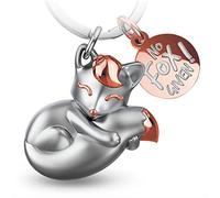 FABACH Llavero de zorro Foxy con grabado - dulce llavero zorro - amuleto de la suerte para mujeres - zorro regalo mejor amiga regalos - colgante de zorro - No Fox Given, Oro Rosa, Einheitsgröße