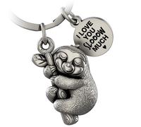 FABACH Llavero Dreamy - Dulce Perezoso Amuleto de la Suerte Para Mujer - Regalo Para Mejor Amiga y Amantes de los Perezosos - Plata Antigua, Moderno