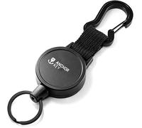 FABACH Llavero extensible con cuerda de acero, soporte para tarjetas de identificación retráctil, Negocios (Medium-Uso), talla