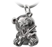 FABACH Panda oso llavero Tao - Bonito oso panda amuleto de la suerte para mujer - oso llavero para mejor amiga - llavero panda regalo para los amantes de los osos, Plata antigua, 1, Moderno