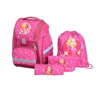 FaBAG 78084-052 - Juego de 5 carteras Princesa/Gato con bolsa de deporte, estuche, rollo de lápices y parches individuales, ligero y ergonómico, aprox. 22 l de volumen