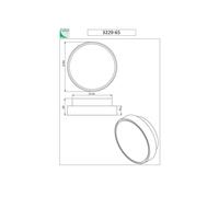 Fabas Luce Aplique de pared Hatton, Ø 30 cm, 2 x E27, blanco, IP65 True