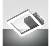 Fabas Luce Aplique de pared LED Bard, dorado, 17 x 17 cm, metal, atenuable