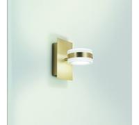 Fabas Luce Aplique de pared LED Dunk, latón, 2 luces, 3.000 K, metal