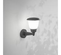 Fabas Luce Aplique para exterior Thiago, gris oscuro, metal, 20 cm, E27, IP54 True