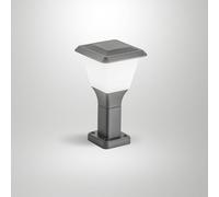Fabas Luce Baliza Lena, 30 cm, gris oscuro, metal, E27, IP65 True