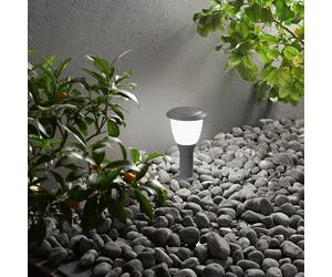 Fabas Luce Baliza Thiago, 30 cm, gris oscuro, metal, E27, IP65