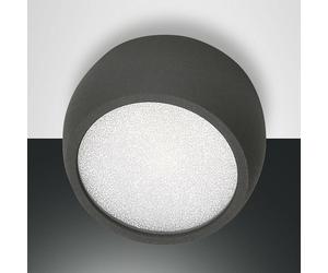 Fabas Luce Downlight LED Vasto, antracita, Ø 8 cm, 120°, aluminio